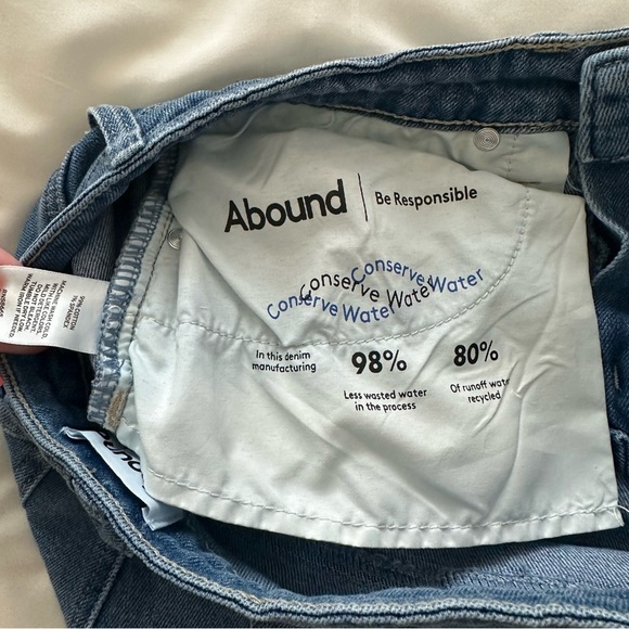 Abound Blue Jean Shorts Distressed Frayed Hem - Picture 5 of 9